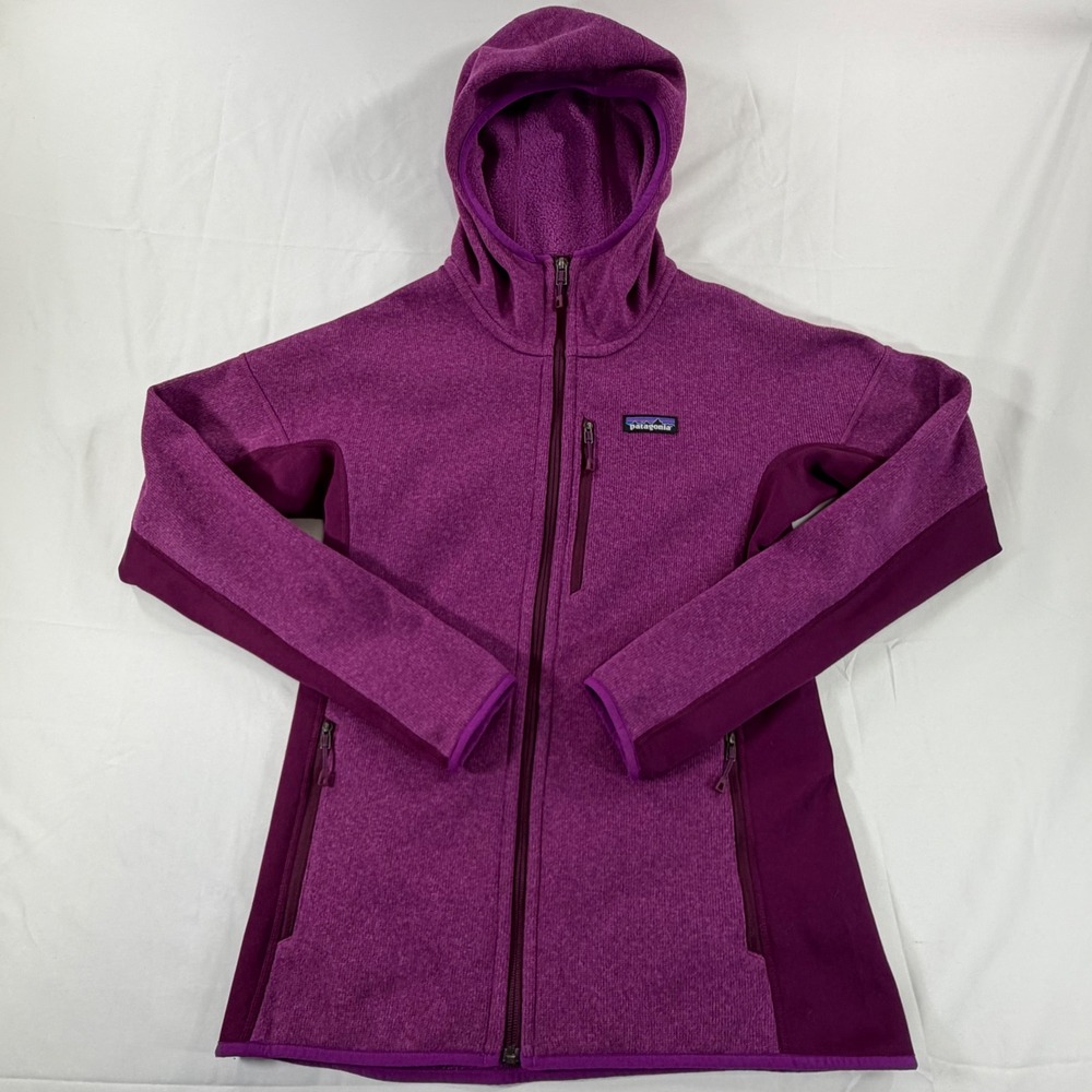 Patagonia Better Sweater Hybrid Hoody Womens Med Purple Full Zip Fleece Hooded